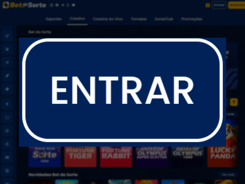 Botão azul “Entrar” para acessar a conta BetDaSorte