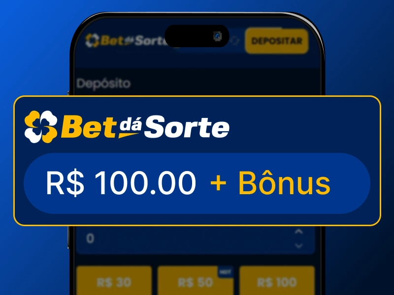 Confirmação de depósito de R$100 com bônus na BetDaSorte
