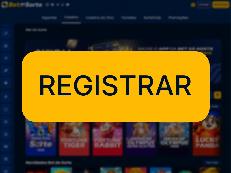 Botão amarelo “Registrar” para iniciar o cadastro no BetDaSorte