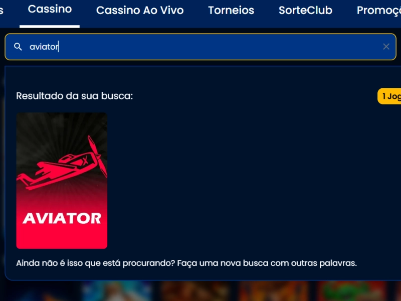 Use a barra de busca e digite “Aviator”