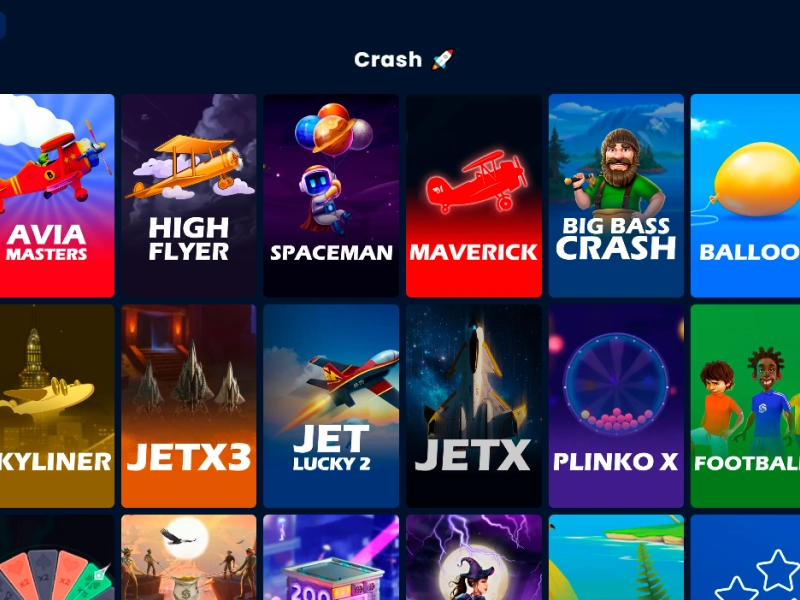 Se preferir navegar, procure por categorias como Crash, Spribe ou Populares
